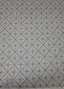 Grey Georgette Embroidered Fabric