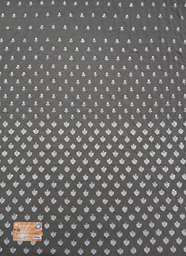 Grey Georgette Embroidered Fabric