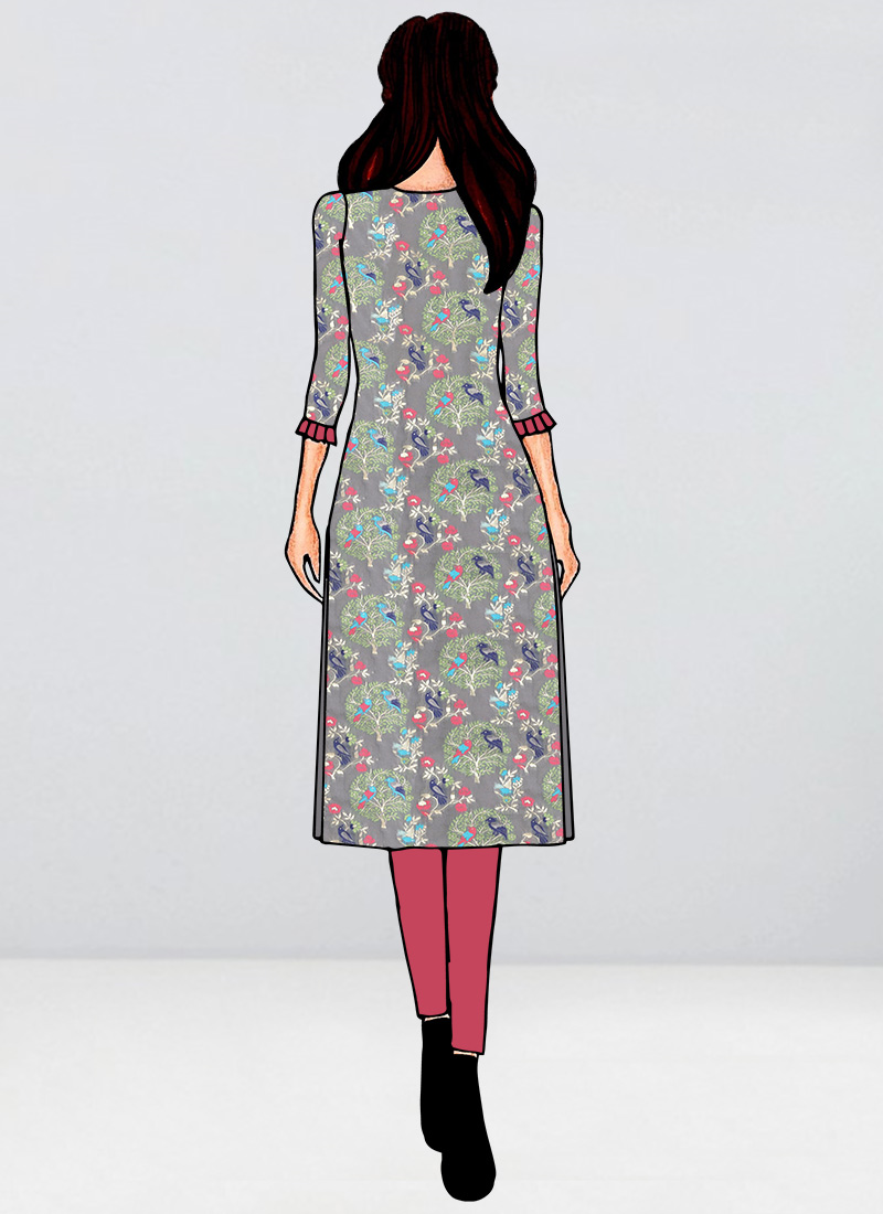 Shop Grey N Pink Narrow Straight Pant Suit Made to Measure dress for