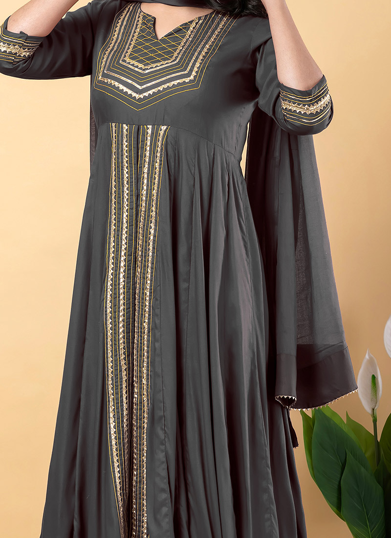 Gota Patti 2 Peice Long Anarkali Suit main image 1