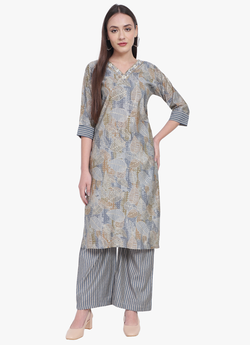 Women Printed Kurta With Palazzo