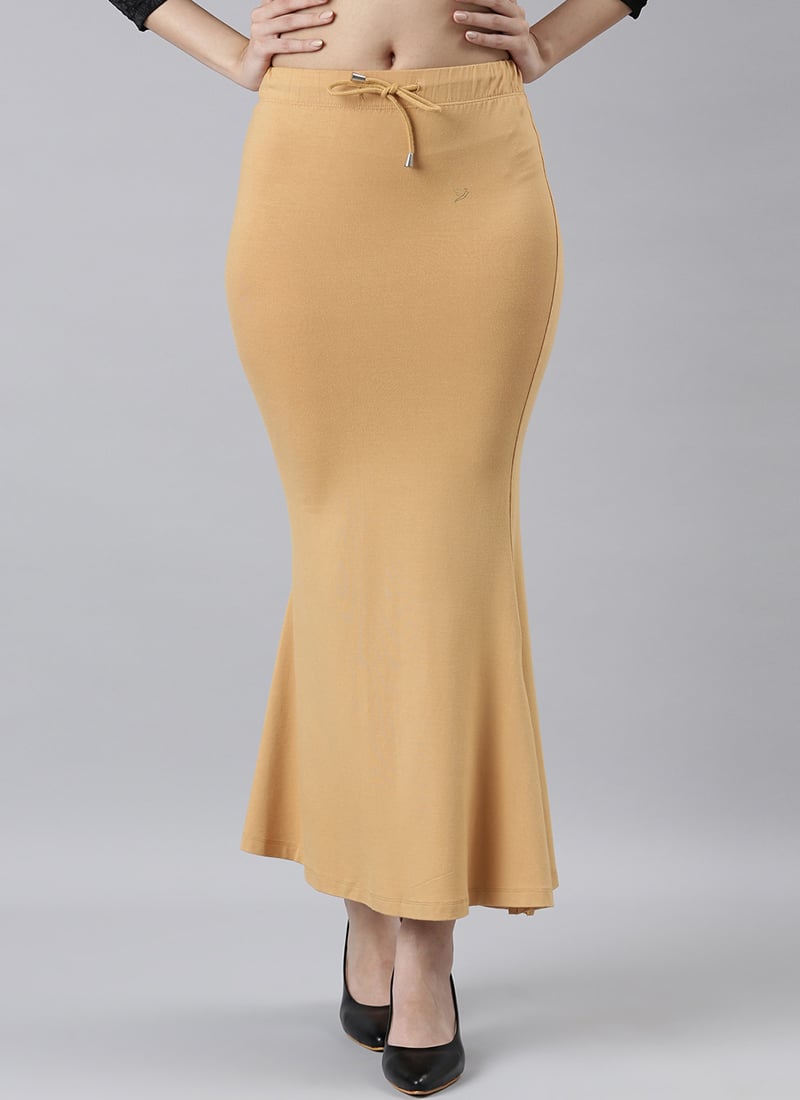 Honey Mustard Women Saree Skirt Leisure Wear