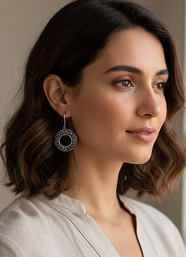 Iconic Silver Oxidised Drop