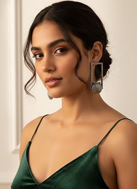 Intricate Silver Oxidised Drop