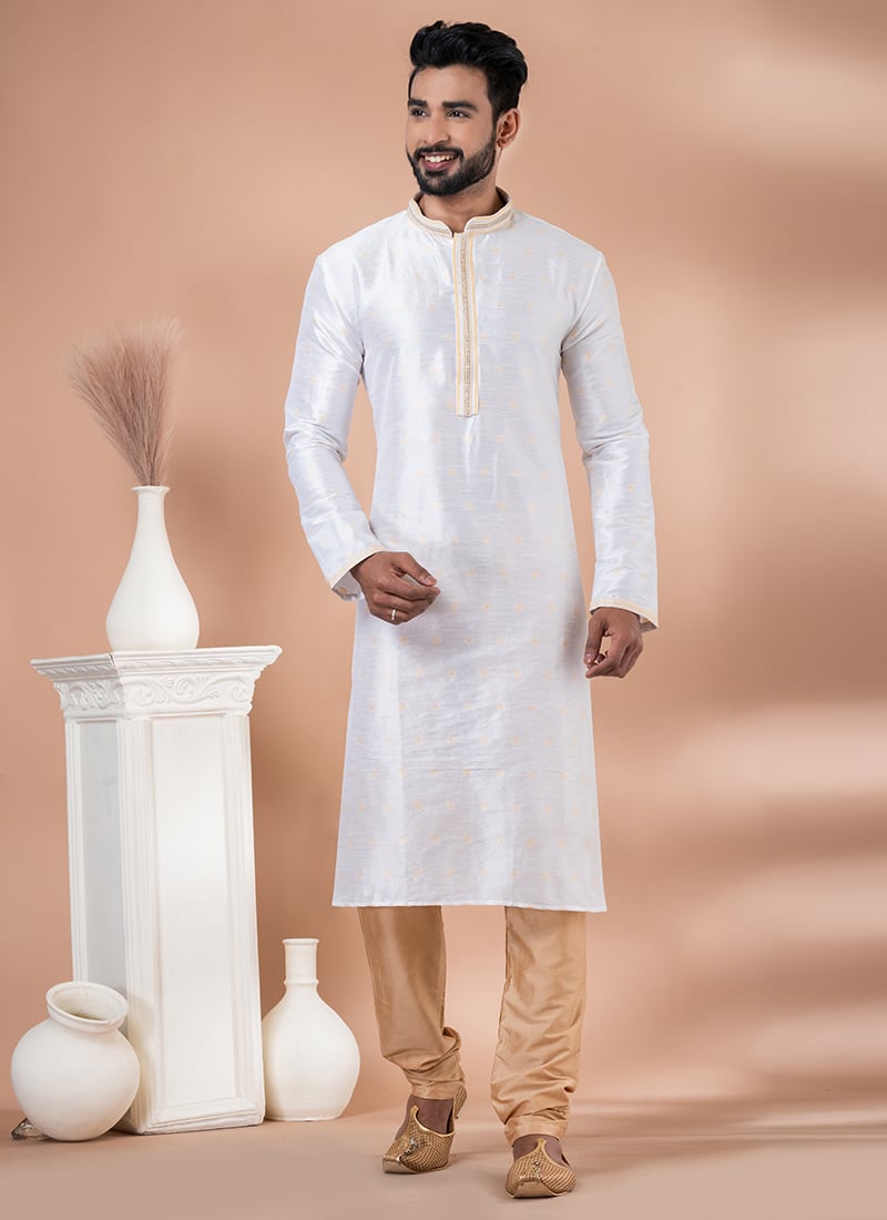 Jacquard Kurta Pyjama Party Wear
