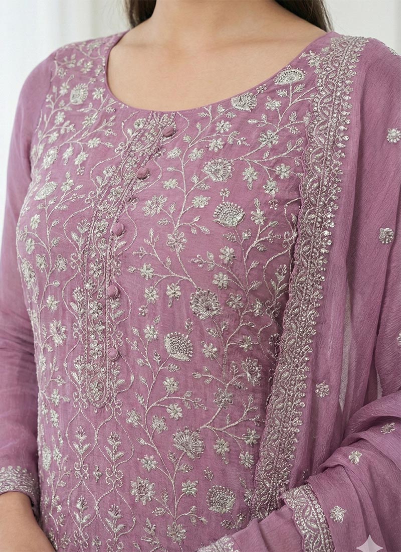 Trendy Traditional Party Wear Salwar Suit Maroon Viscose Silk Pant Straight main image 0