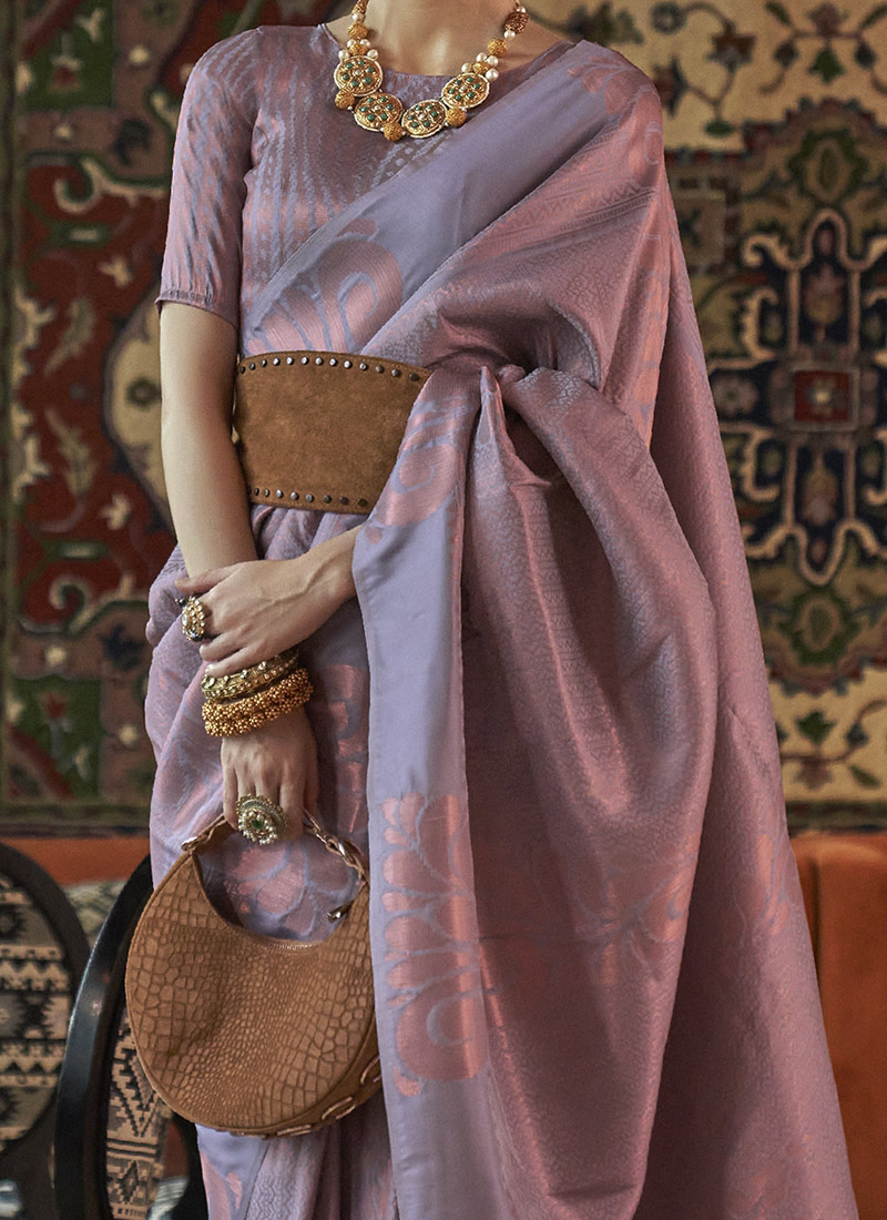 Woven Design Satin Saree