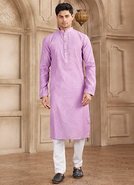 Lavender Silk Kurta Pyjama