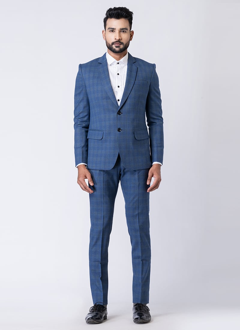 Light Blue Men Suit