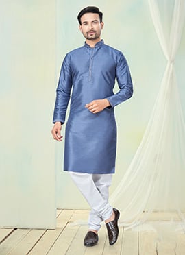 Light Blue Silk Kurta Pyjama
