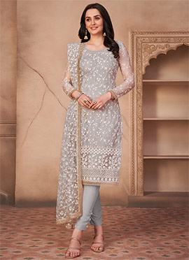 Buy Salwar Kameez Straight Pant Suit 