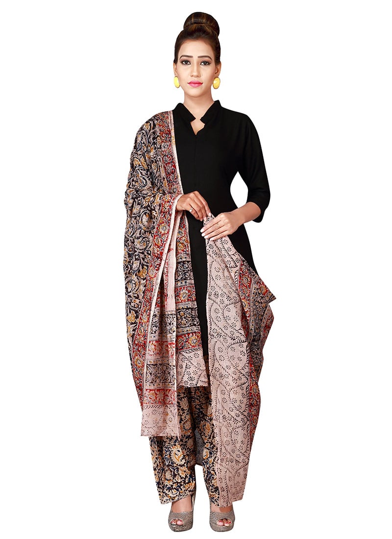 Light Peach N Black Cotton Patiala Pant After Six Wear