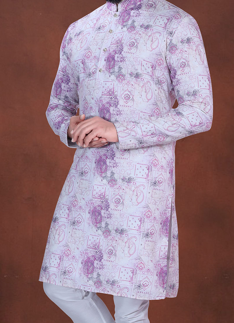 Embroidered & Sequins Kurta Pyjama