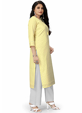 plain long straight kurtis