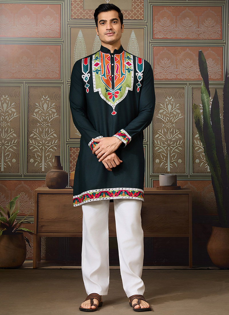 Lovely Pink Viscose Silk Embroidered Sequins Thread Kurta