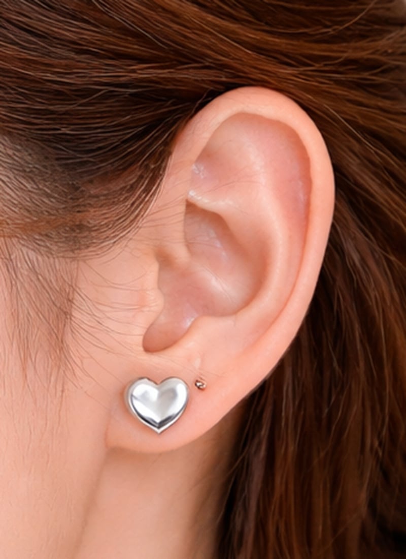 Luminous Silver Classic Studs After Six Wear