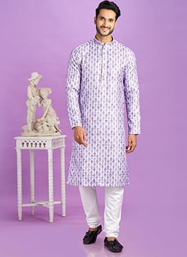 Luxurious Blended Cotton Printed Kurta Pyjama