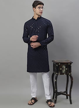 Luxurious Rayon Chikankari Work Kurta Pyjama