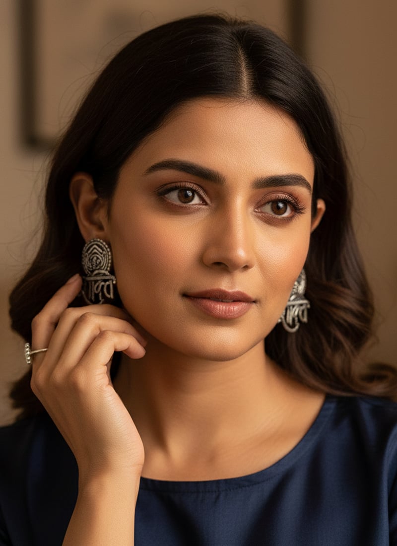 Luxurious Silver Drop Earrings After Six Wear