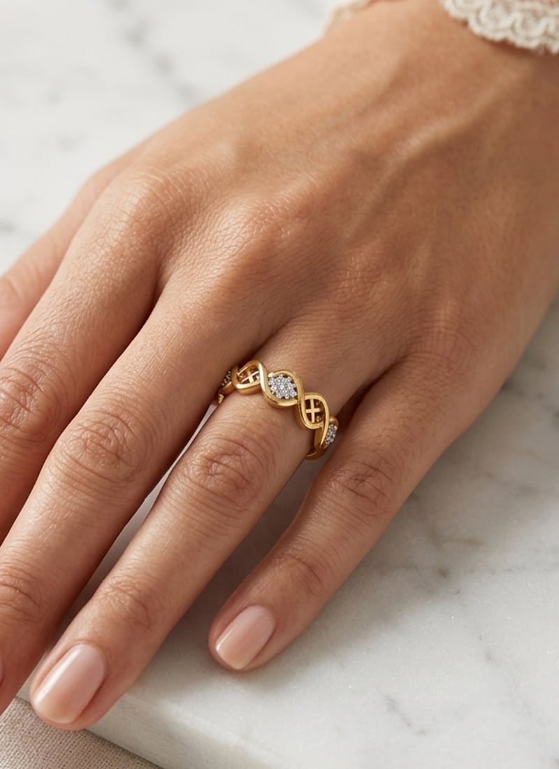 Luxury Gold 925 Sterling Silver Moissanite Ring Wedding Wear