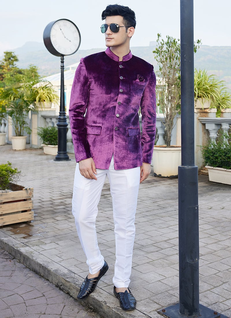 Magenta Velvet Luxurious Blazers