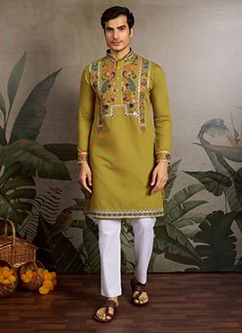 Majestic Maroon Viscose Silk Embroidered Sequins Thread Kurta