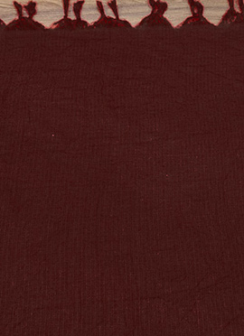 Maroon Art Silk Cotton Zari Dupatta