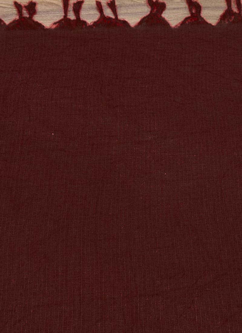 Maroon Art Silk Cotton Zari Dupatta After Six Wear