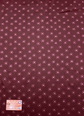 Maroon Art Silk Printed Fabric