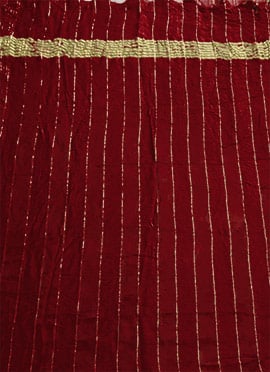 Maroon Art Silk Zari Dupatta
