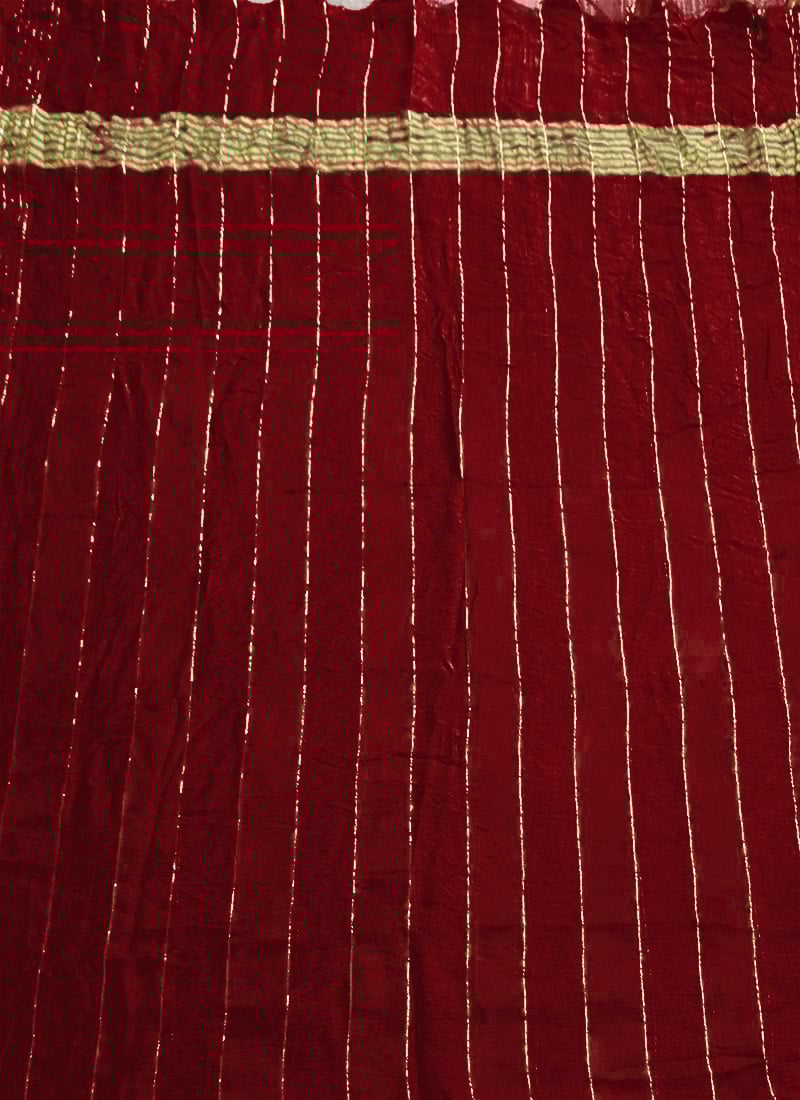 Maroon Art Silk Zari Dupatta After Six Wear