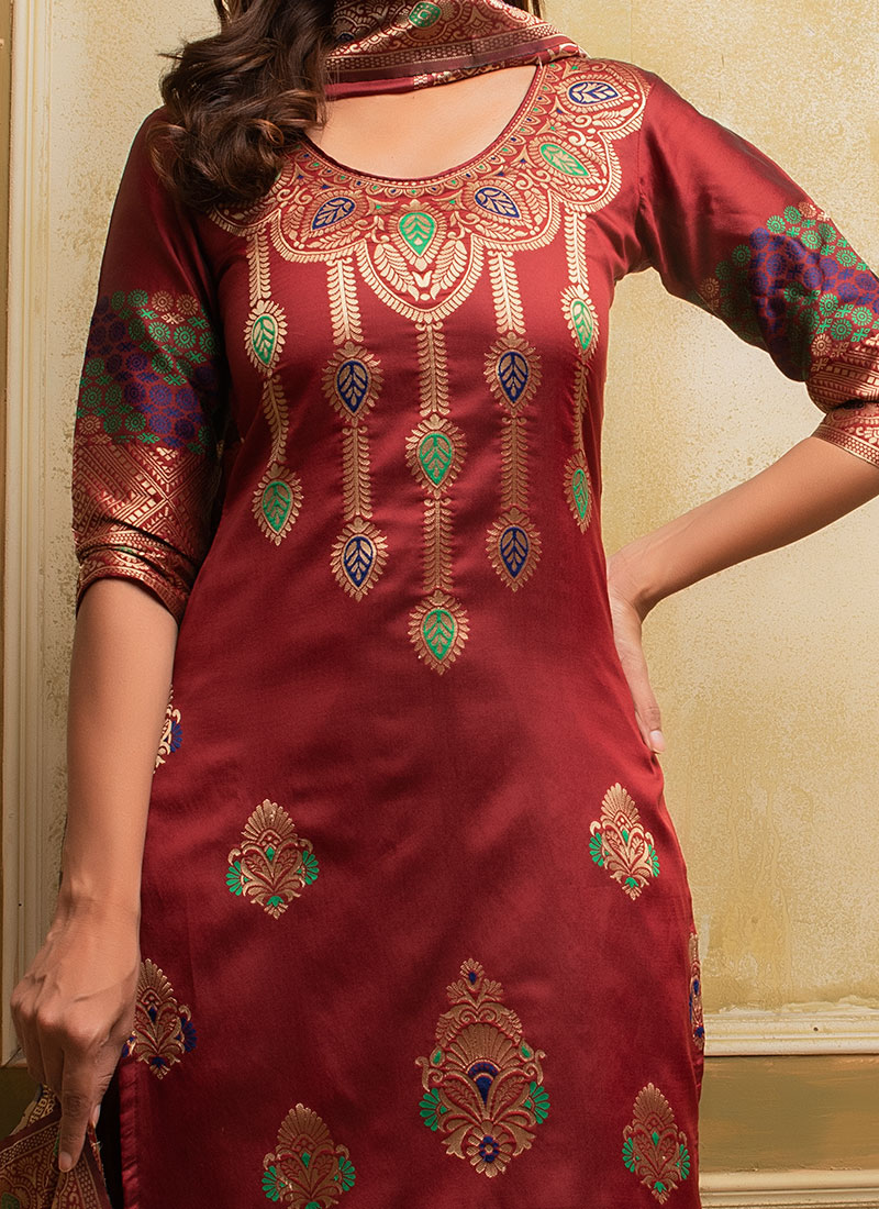 Buy Salwar Kameez Straight Pant Suit For Wedding & Bridal