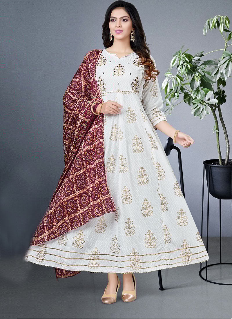 Maroon Chinon Bandhini Print Dupatta After Six Wear