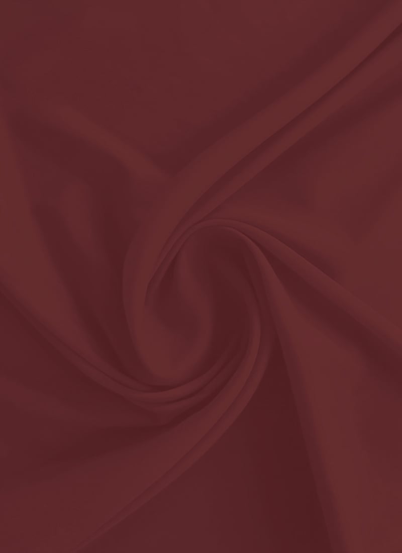Maroon Crepe Fabric