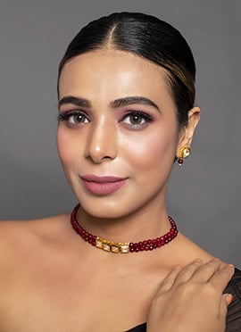 Maroon Designer Choker Set