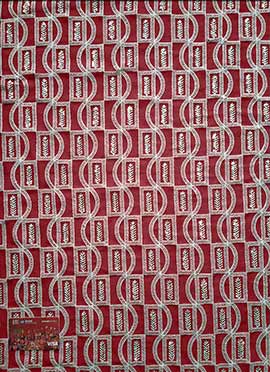 Maroon Georgette Embroidered Fabric