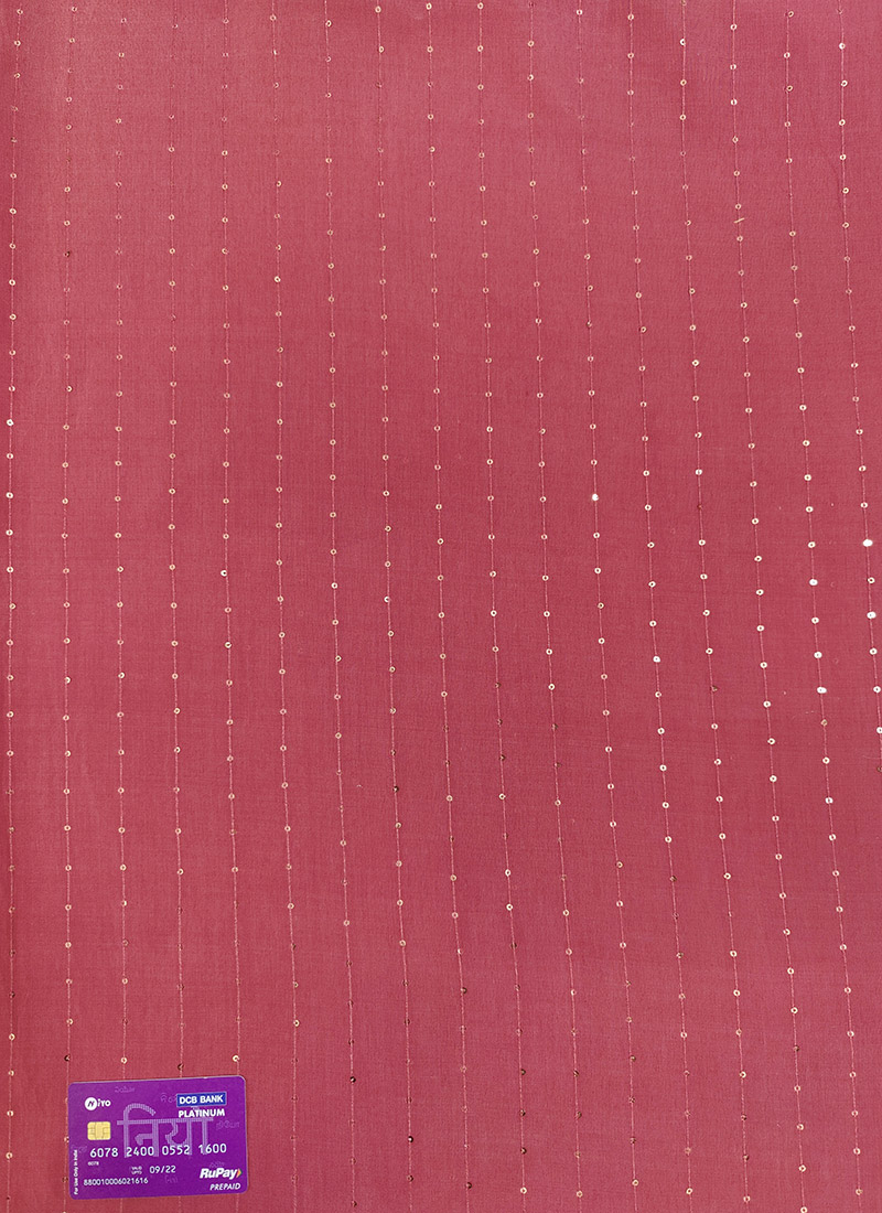 Maroon Jacquard Nylon Fabric