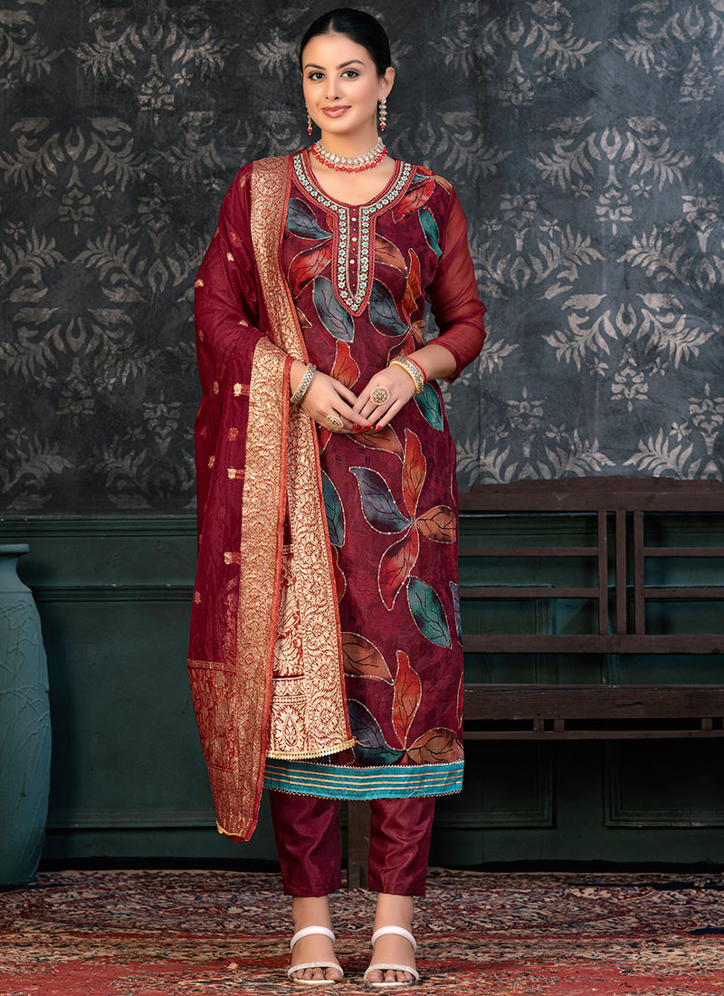 Maroon Organic Cotton Salwar