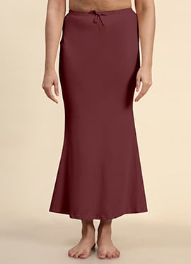 Maroon Polyester Fishcut Shapewear