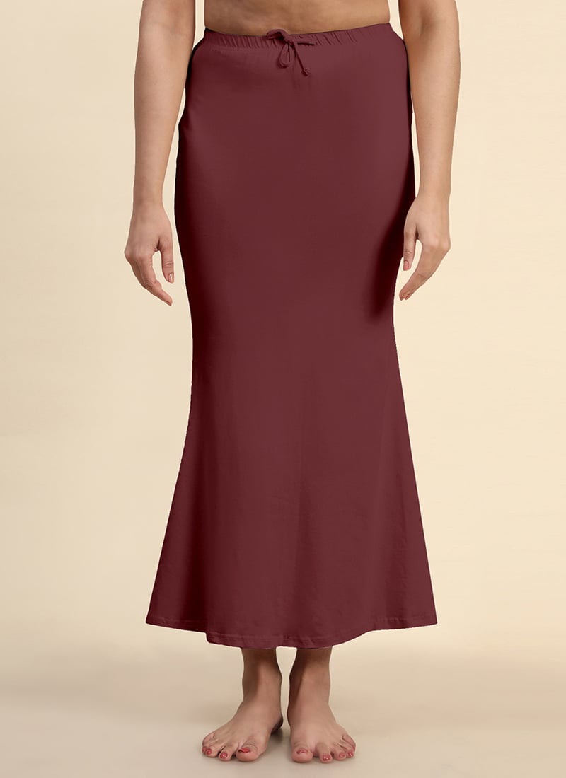 Maroon Polyester Fishcut Shapewear After Six Wear