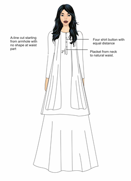 Marron Muslin Kurta set