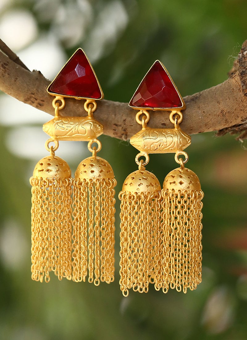 Marvellous Gold Plated Alloy Jhumka Party Wear-ERDSTB40D179