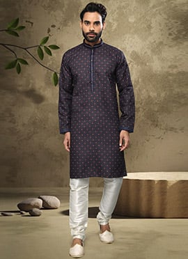 Mehndi Green Handloom Cotton Printed Kurta Pyjama