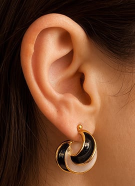 Midnight Black Classic Hoops