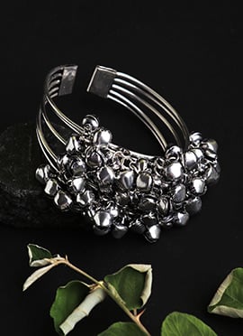 Minimal Silver Oxidised Bracelet