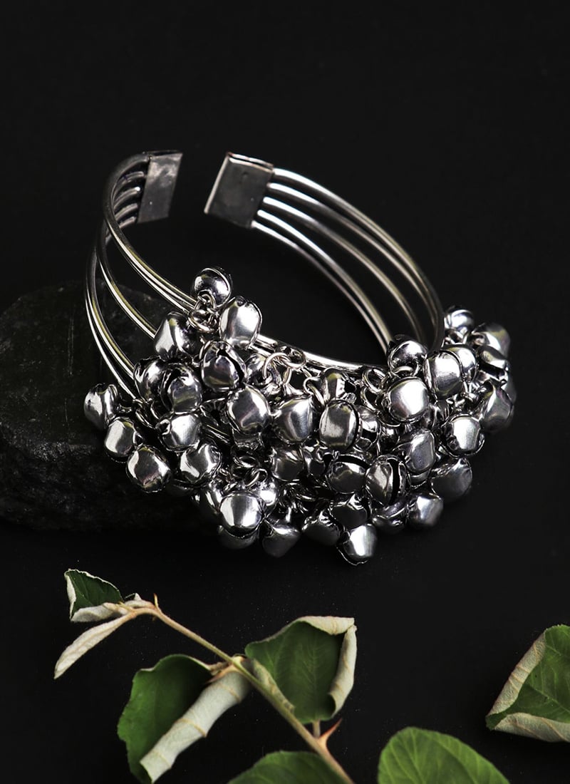 Minimal Silver Oxidised Bracelet After Six Wear