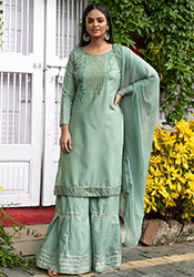 sharara suit in silk