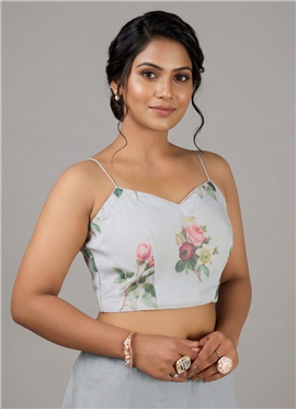 Mist Bloom Organza Stretchable Blalette