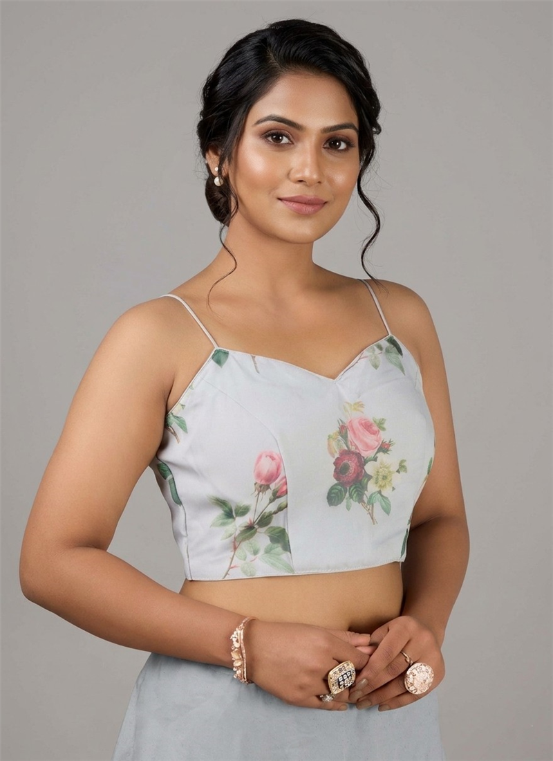 Mist Bloom Organza Stretchable Blalette After Six Wear