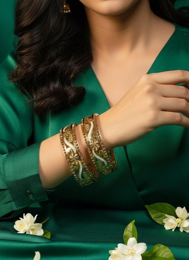 Modern Golden Anti Tarnish Bangle After Six Wear